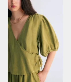 The New Society Hera blouse olive S25WBL6P13