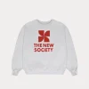 The New Society Mykonos sweat chili grey melange S25WSW1P5