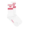 Wood Wood Con 2-pack socks white red 10009201-9517-0029