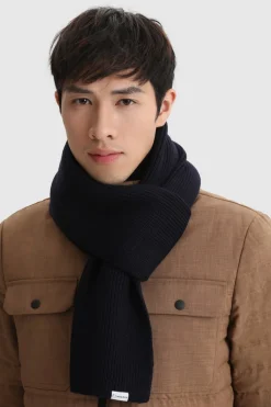 Woolrich Knitted scarf blue - CFWOAC0114MRUF0428-3989