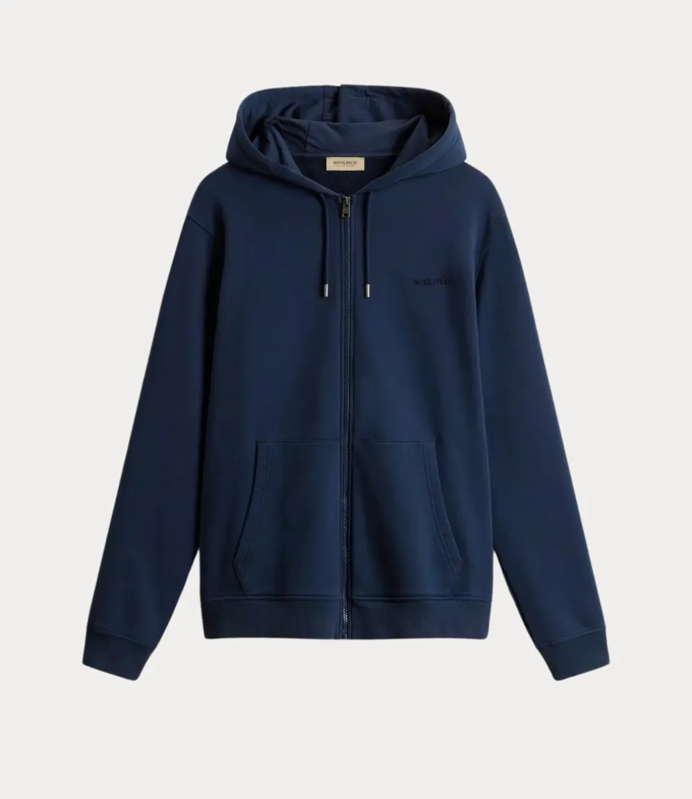 Woolrich Light fleece zip hoodie dream blue CFWOSW0273MRUT4041-3827