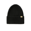 Woolrich Merino wool ribbed beanie black