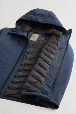 Woolrich Pacific soft shell jacket melton blue CFWOOU1047MRUT3496-3989