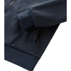 Woolrich Soft shell zip hood melton blue CFWOSW0223MRUT3678-3989