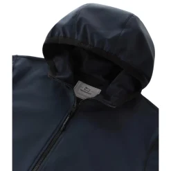 Woolrich Soft shell zip hood melton blue CFWOSW0223MRUT3678-3989